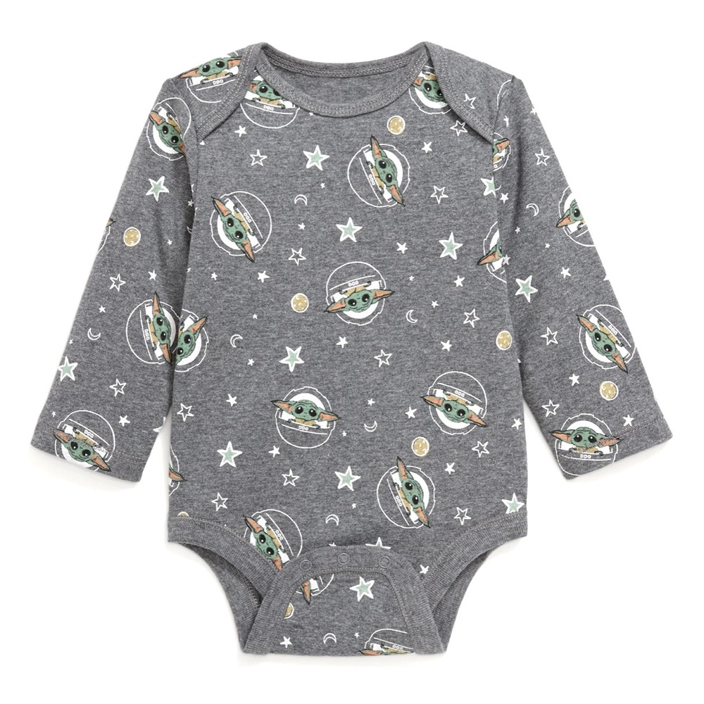 Baby STAR WARS Yoda Unisex Long-sleeved Diaper Shirt Onesie Top 18-24M